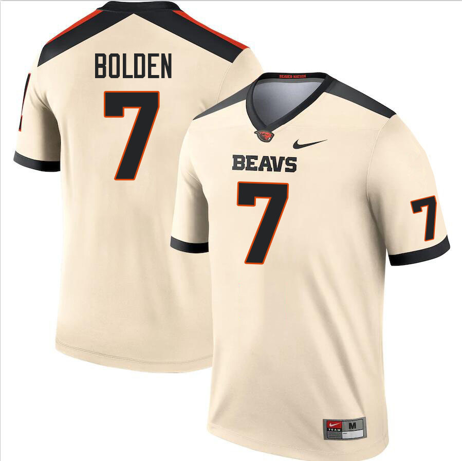 Men #7 Silas Bolden Oregon State Beavers College Football Jerseys Stitched Sale-Cream